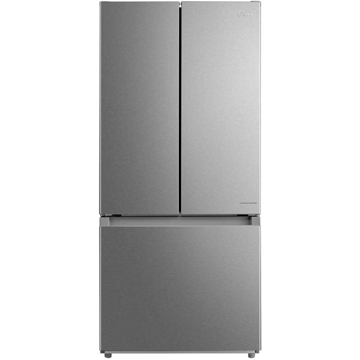 Midea 18 CuFt French Door Refrigerator, 30", Non-Dispense Stainless Steel