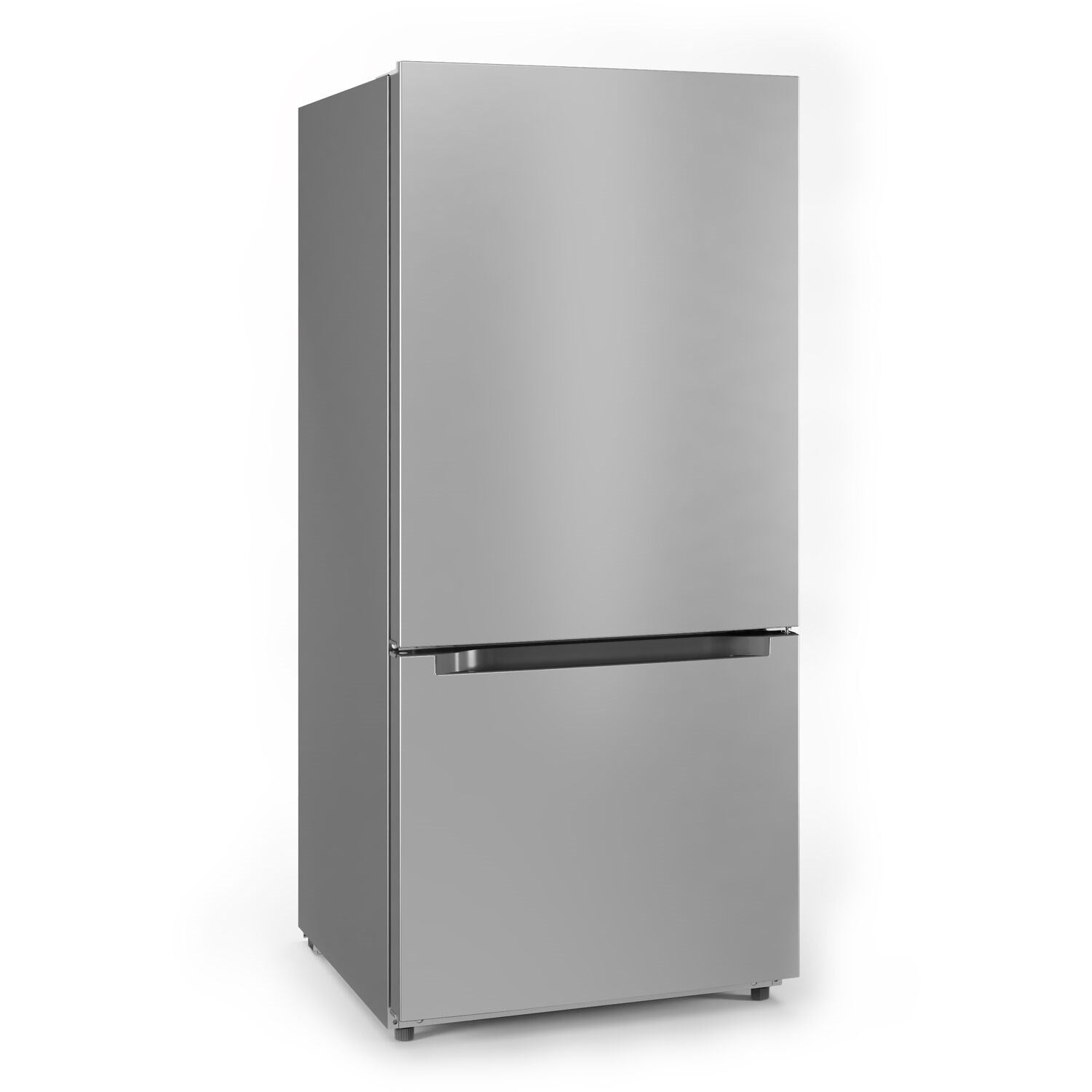 Midea 18.7 CuFt Bottom Mount Refrigerator, 30" Stainless Steel