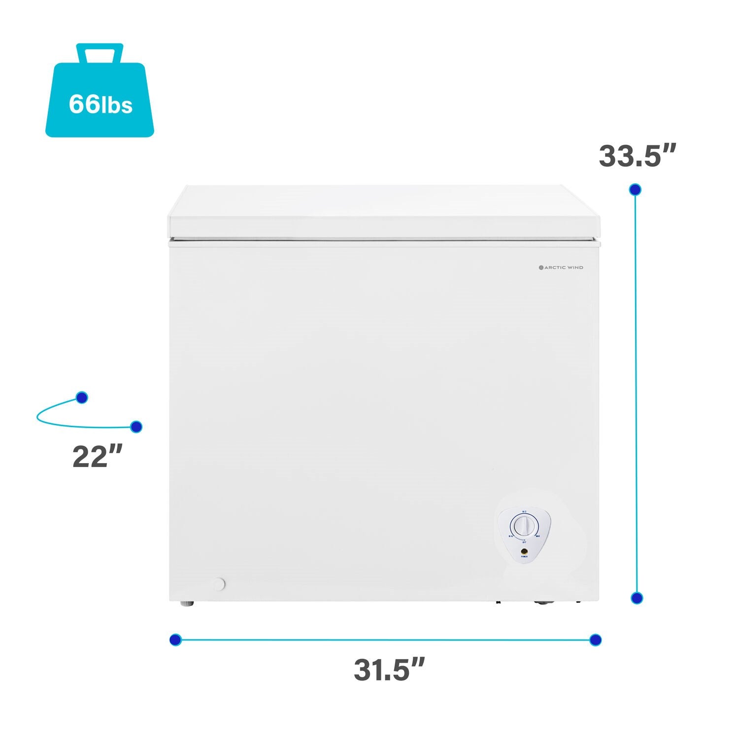 Arctic Wind 7 CuFt Chest Freezer White