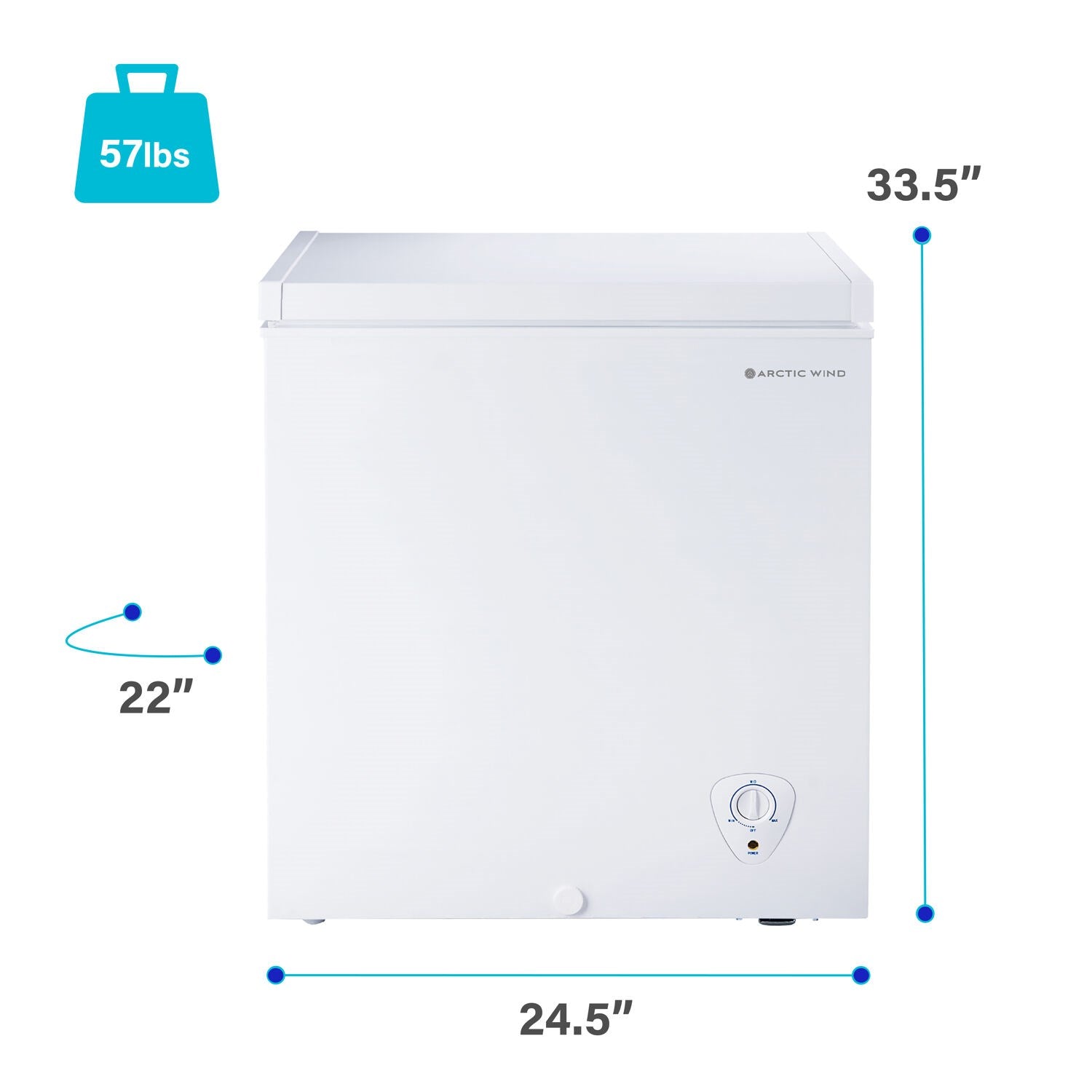 Arctic Wind 5 CuFt Chest Freezer White