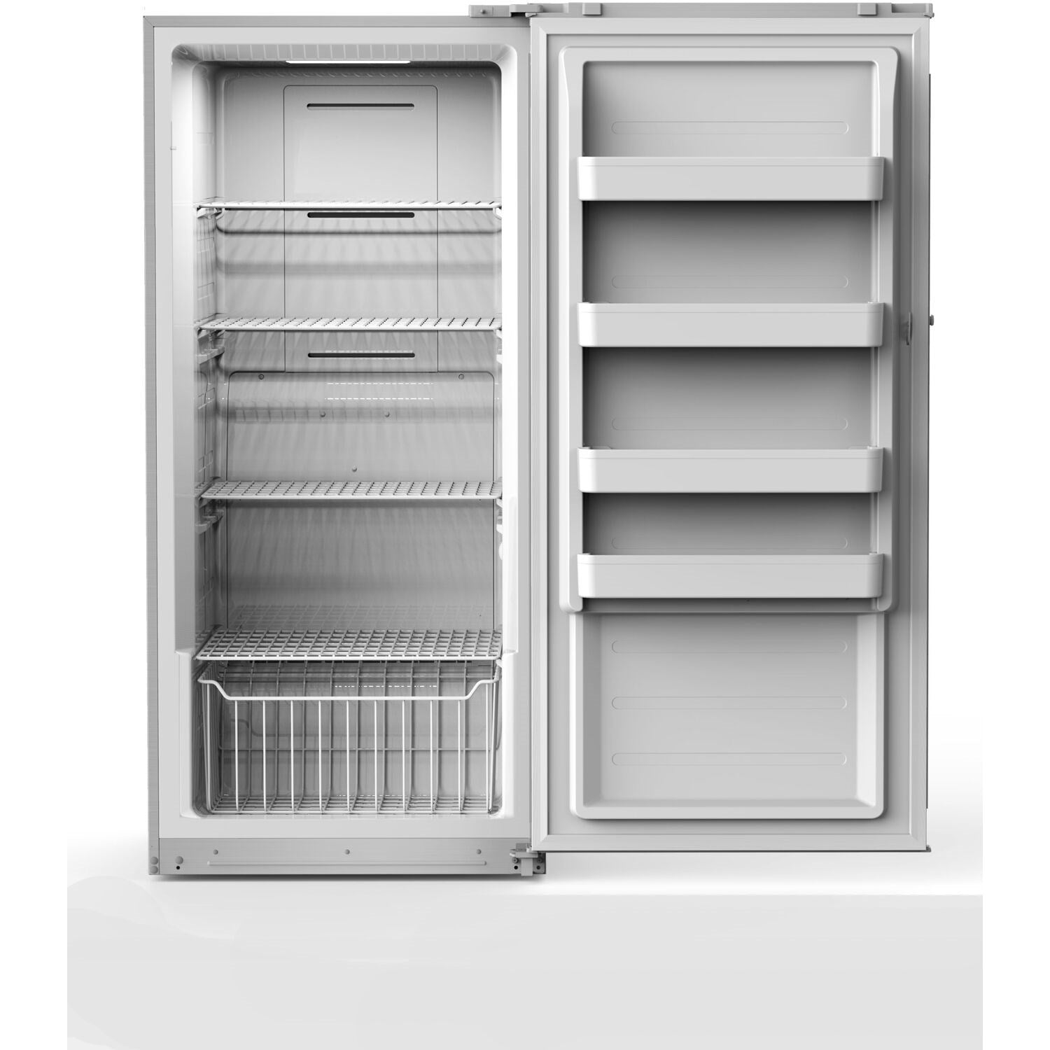 Midea 21 CuFt Frost-Free Upright Freezer, Convertible Stainless Steel