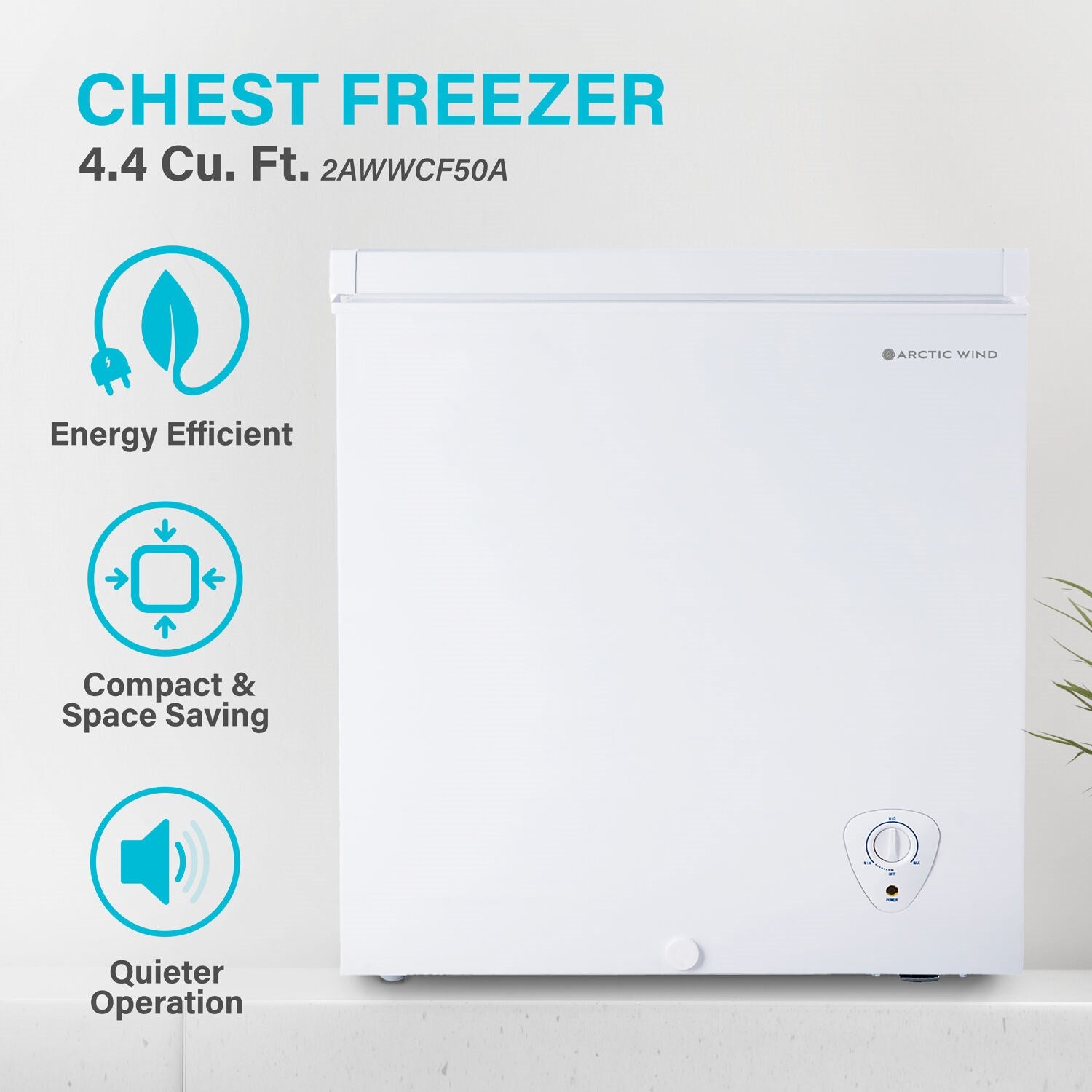 Arctic Wind 5 CuFt Chest Freezer White