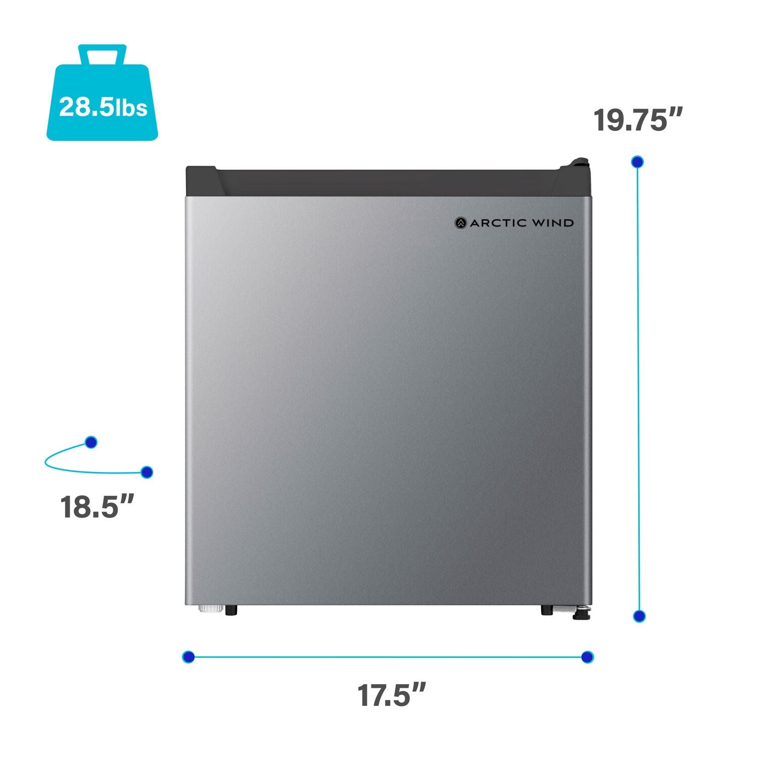 Arctic Wind 1.6 CuFt Single Door Compact Refrigerator Silver